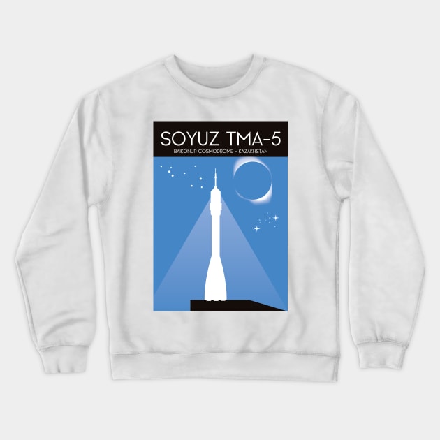 Soyuz Baikonur Cosmodrome - Kazakhstan space art Crewneck Sweatshirt by nickemporium1